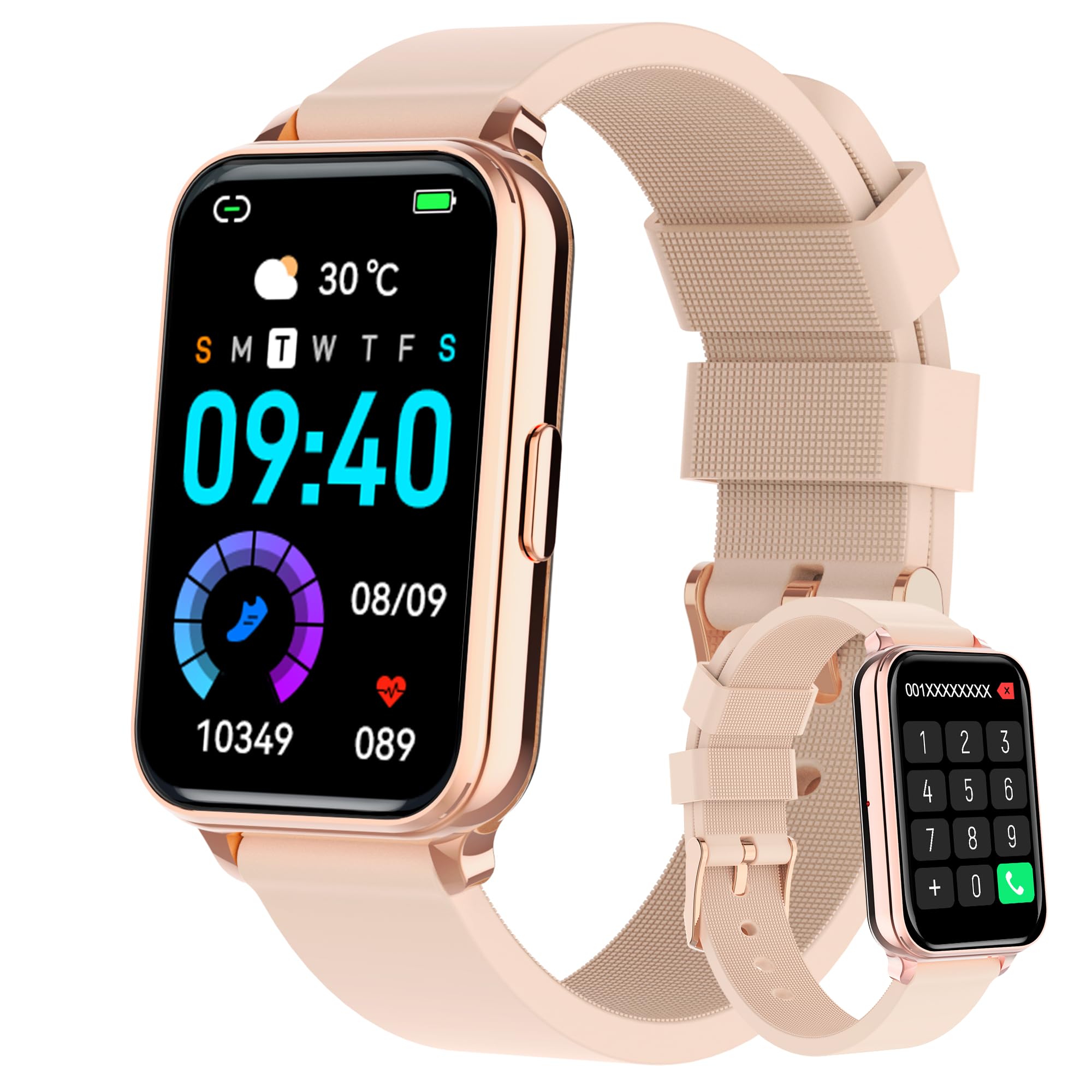 Virozis Smart Watch Fitness Tracker Make/Answer Calls for Women Men with Heart Rate Blood Oxygen Sleep Monitor Sports Modes Step Calorie Counter IP68