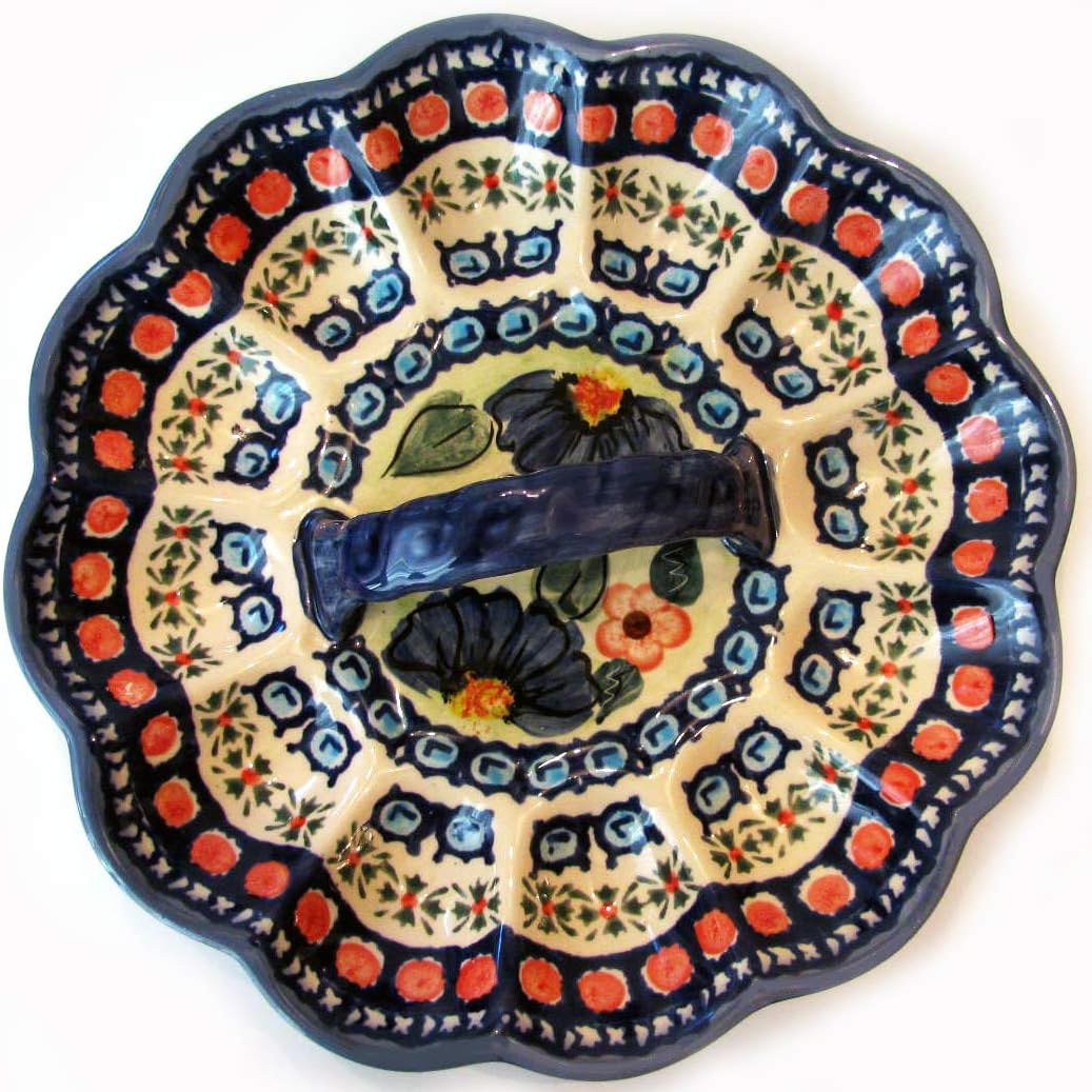 Boleslawiec Polish Pottery Deviled Egg Plate Eva's Collection"Patricia"