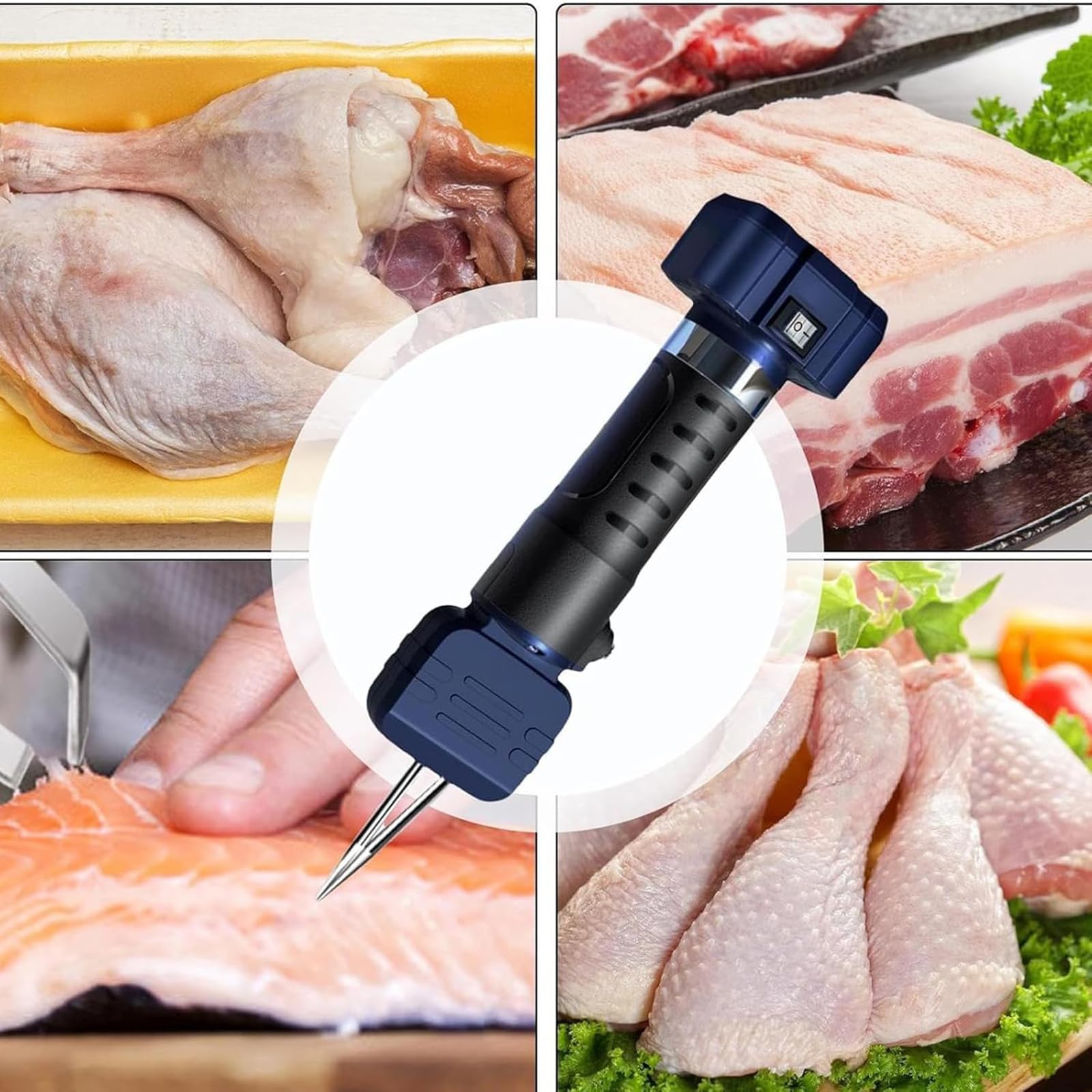 Máquina desplumadora de pollo portátil de mano, cabeza de cono de acero inoxidable, opciones de alimentación duales, batería de 3 horas de duración para aves de corral, patos, pavos y pájaros
