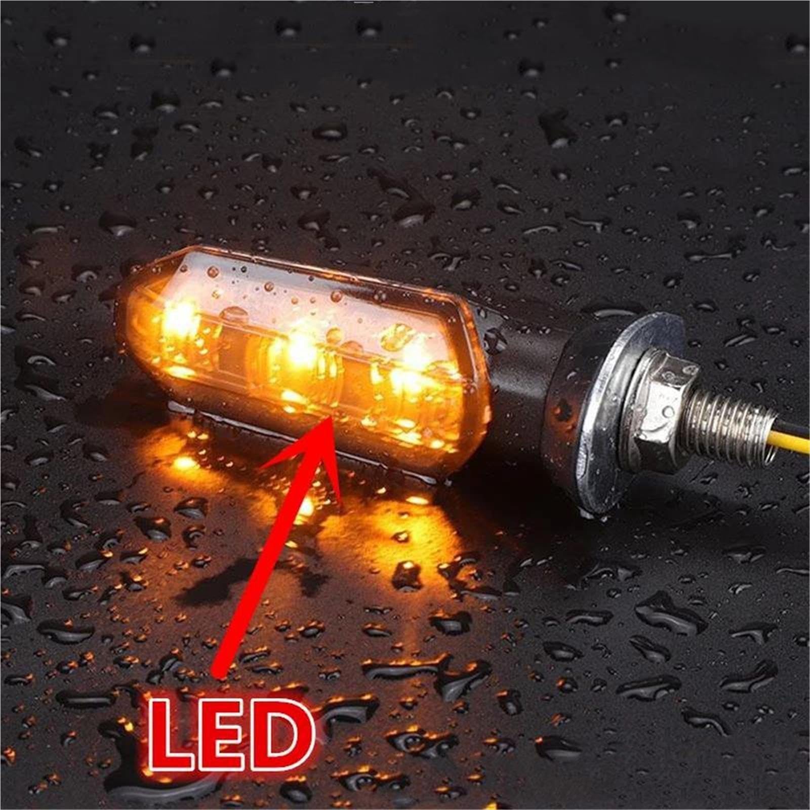 Indicadores De Motocicleta Para MV Agusta Para Brutale 675 920 990R 800RR Moto Indicador 8mm Mini Luz Intermitente(4 x Amber Shell)