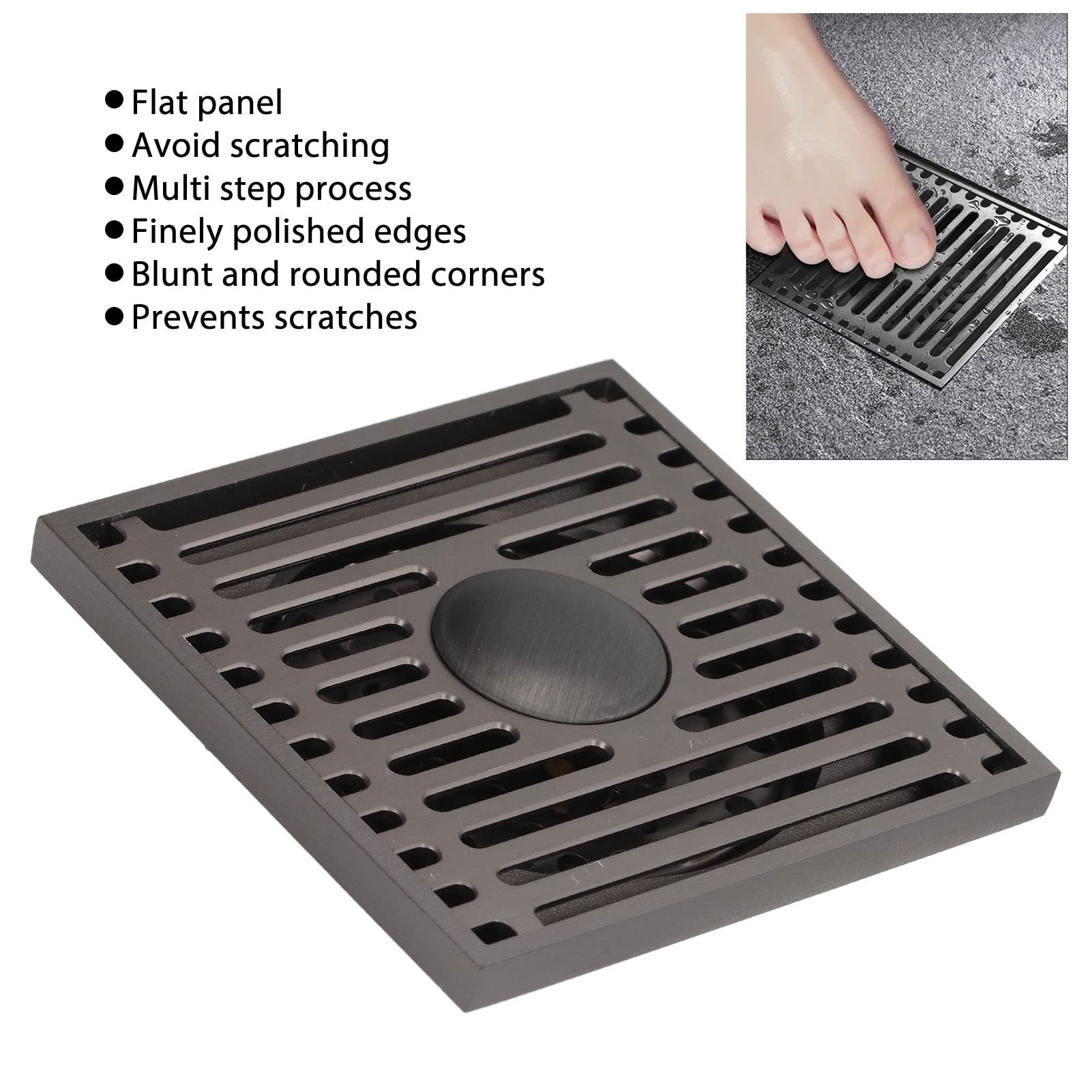 Desagüe de Ducha， colector de Pelo， Cubierta de desagüe de Ducha， a Prueba de olores， Juego de desagüe de Piso de Gran Desplazamiento para baño， Inodoro，，