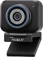 YOLOLIV YoloCam Webcam de streaming AI S3-4K, sensor de 1/3.3 cm, autofoco PDAF, 4K a 30FPS, zoom 4x, para transmissão ao vivo, poadcast, reuniões, chamadas de vídeo (para Mac/PC)