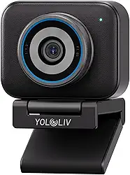 YOLOLIV YoloCam Webcam de streaming AI S3-4K, sensor de 1/3.3 cm, autofoco PDAF, 4K a 30FPS, zoom 4x, para transmissão ao vivo, poadcast, reuniões, chamadas de vídeo (para Mac/PC)