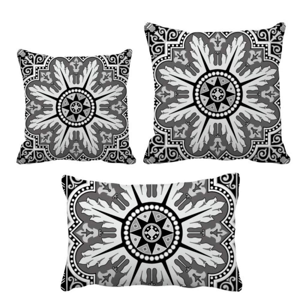 Coussins style arabe noir et blanc cadeau ideal decoration canape salon tendance