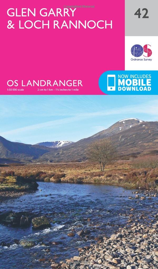 Ordnance Survey Unisex Assorted Landranger 42 Map Of Glen Garry & Loch Rannoch