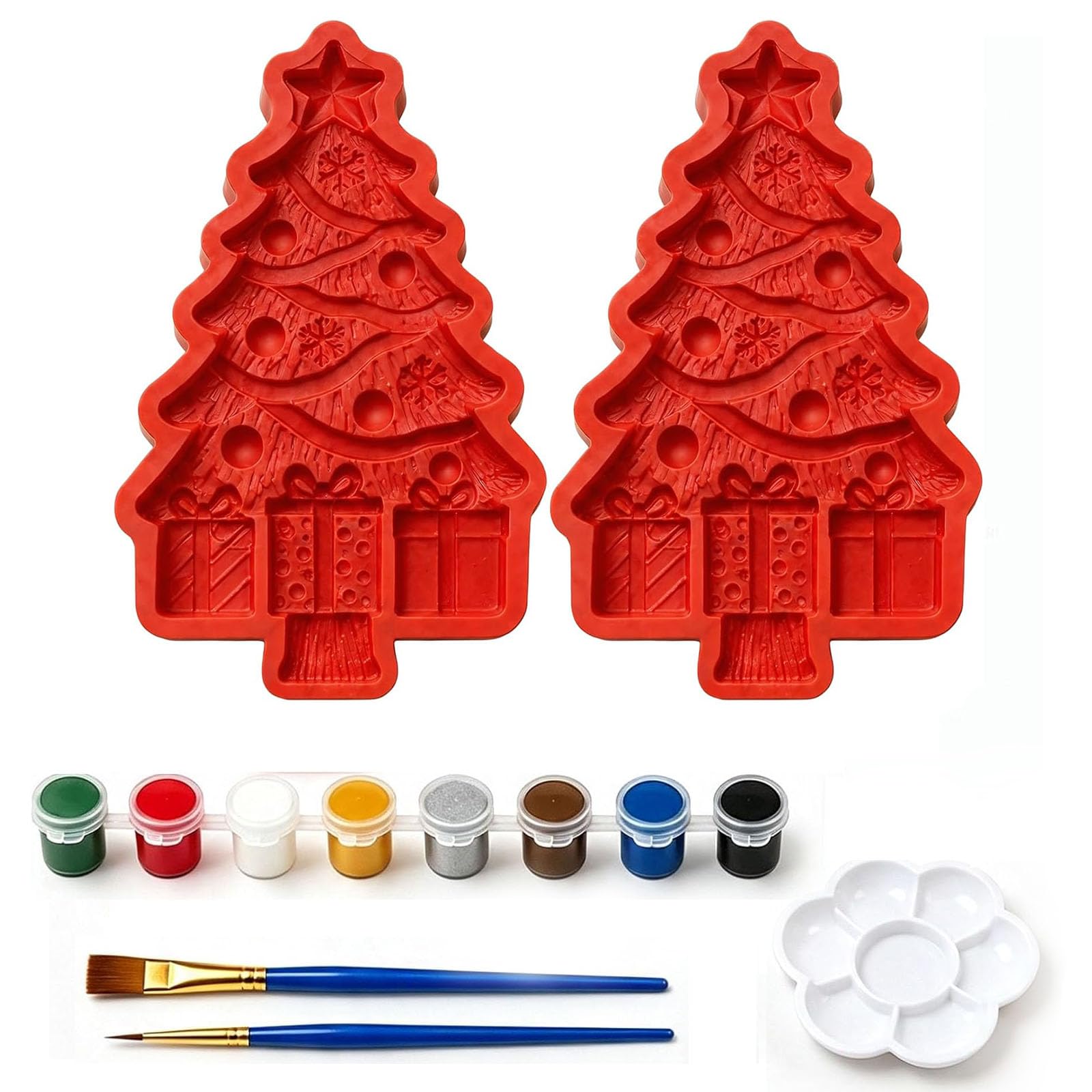Generico Kit fai da te per creare e dipingere un albero di Natale (2SET)