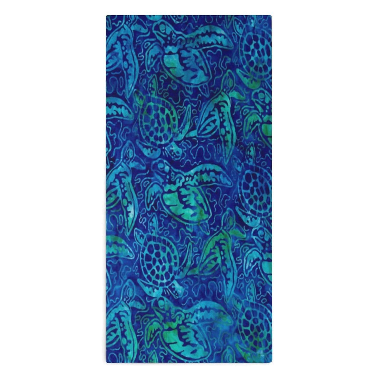 NCLQVJXZKHW Blue Tie Dye Turtle Hand Towels Soft Face Towel Gym Bathroom Travel Hotel 13"x28"