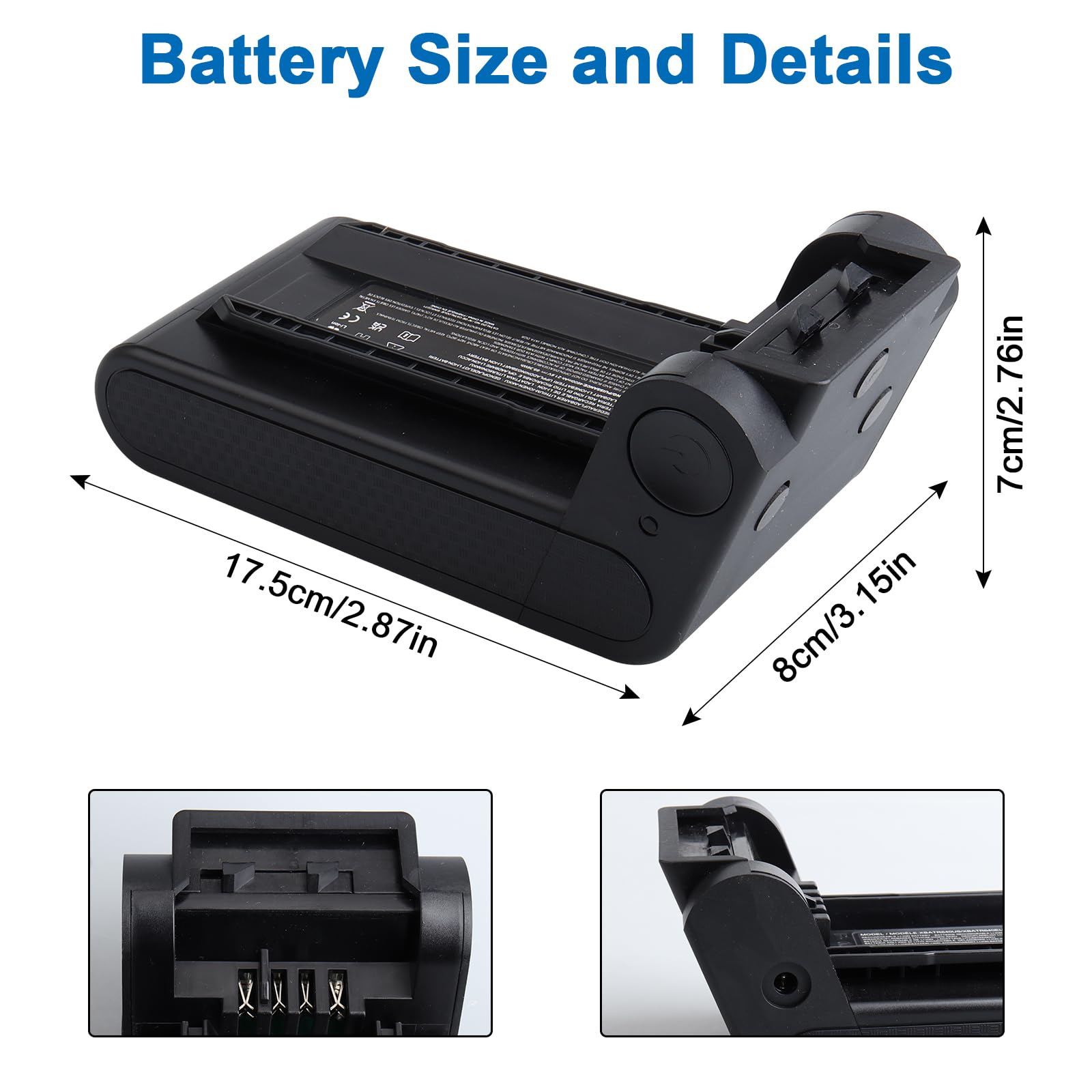 21.6V 4600mAh XBATR640EU Ersatzakku Kompatibel Mit Shark IP1251 IP1250 IP1255 IP1251C IP1220 IP1220C IP3251 IP3251C IP3225 IP3124 IP3252 Staubsauger, Ersatzakku-Zubehör for Staubsauger