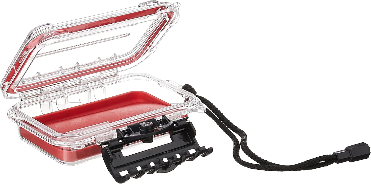 Plano Guide Series 1449 Size Polycarbonate Field Box Red/Clear, One Size : Fishing Tackle Boxes : Sports & Outdoors