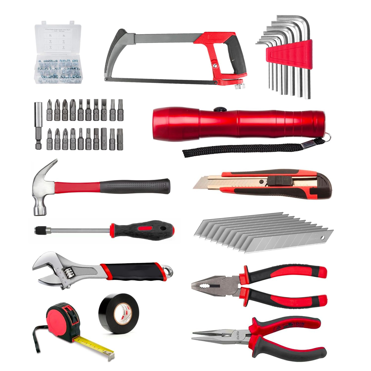 Avilia Set di 143 Utensili Manuali con Valigetta - Kit Completo per Fai da Te, Bricolage e Lavori Professionali