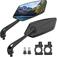 Raoot 2 Pack Bike Mirrors for Handlebars - 360° Adjustable eBike Rear View, Scratch-Resistant Wide Lens, Universal Fit Safety Accessories