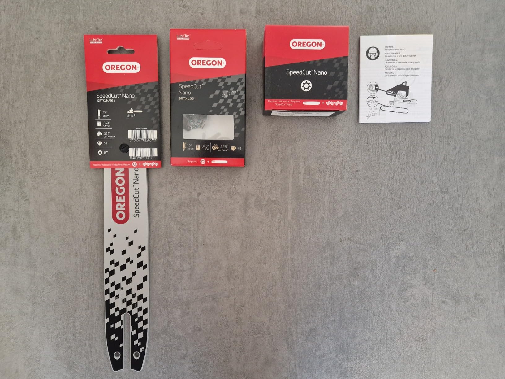 Oregon SpeedCut Nano Chainsaw Upgrade Kit, 46 Drive Link Chainsaw Chain ...