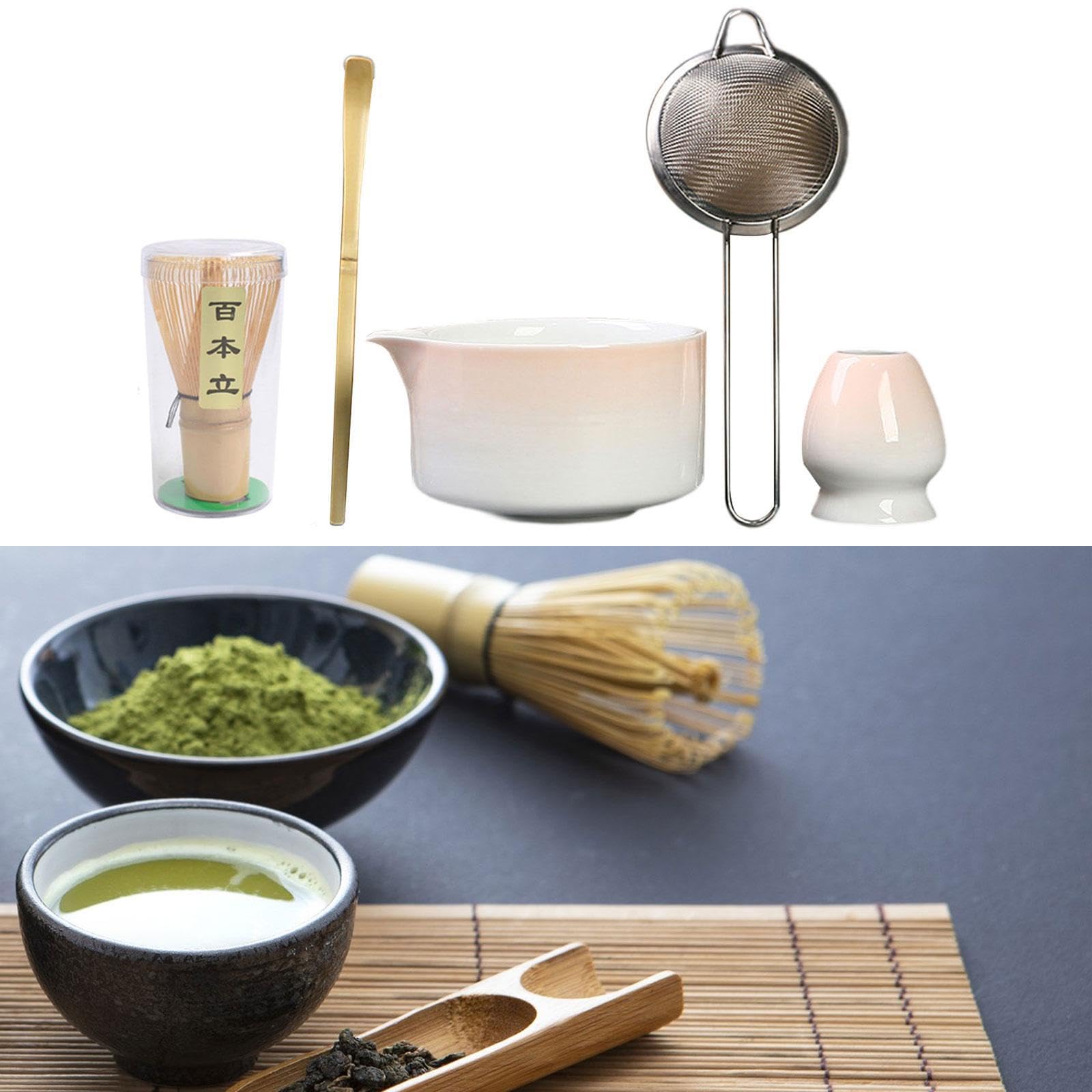 Generic 5 Pieces Traditional Matcha Set Whisk Stand