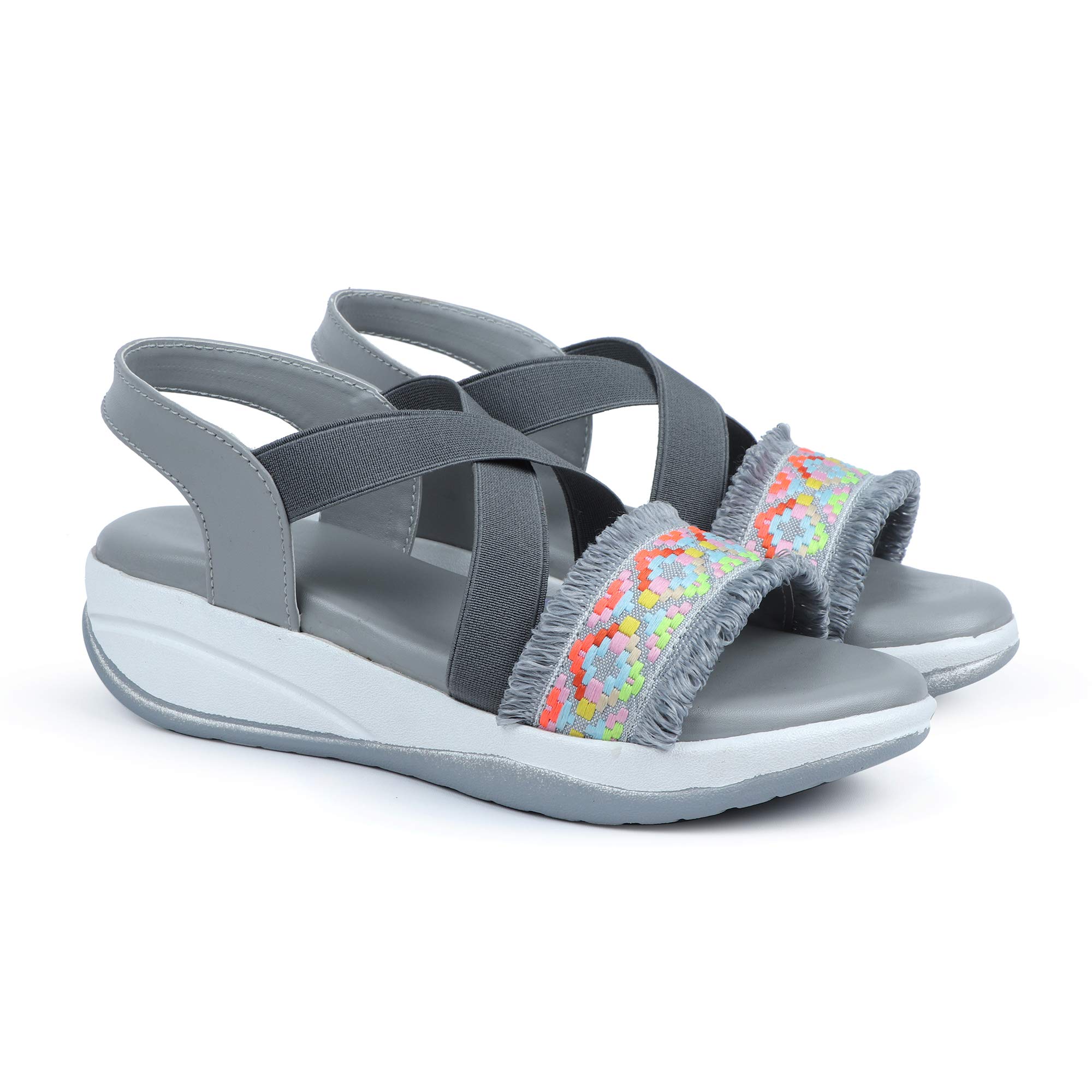himquen Girl's Trendy Wedges Sandal for Women-picture-34