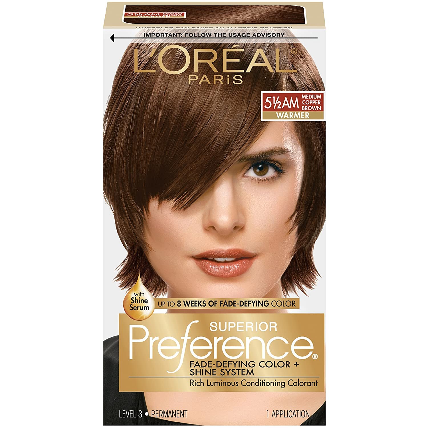 L’Oreal ParisSuperior Preference, 5-1/2 AM Medium Copper Brown 1 ea (Pack of 6)