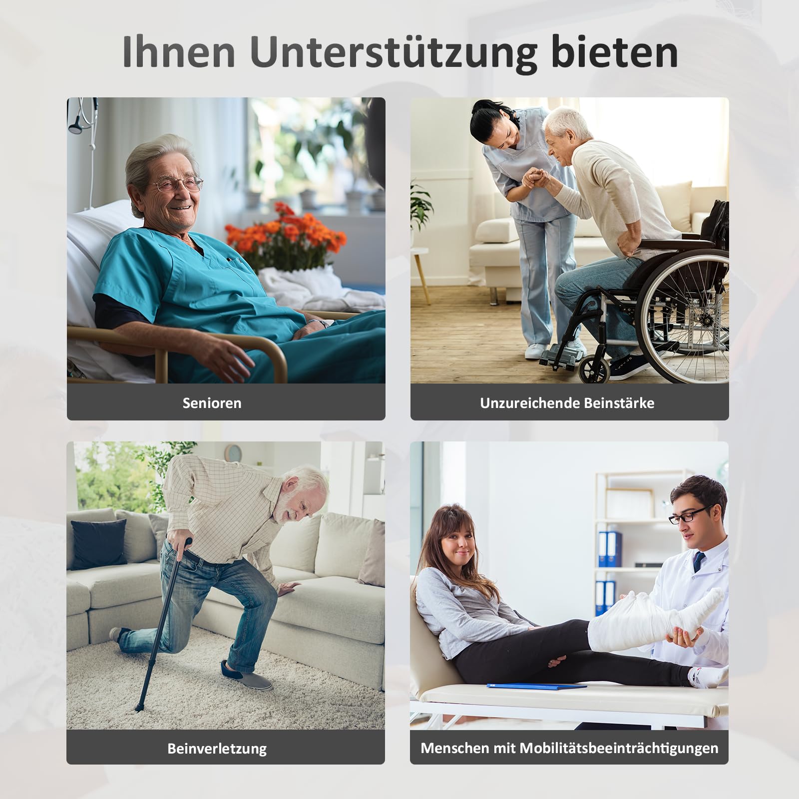 EZ Assistive Sit to Stand Lift Patientenhilfe Gepolsterte Sling und Stand Assist mit Rückenunterstützung, Patientenhilfe Sling funktioniert mit den meisten Mobilitätshilfen (Mittel(Packung 1-Zählung))