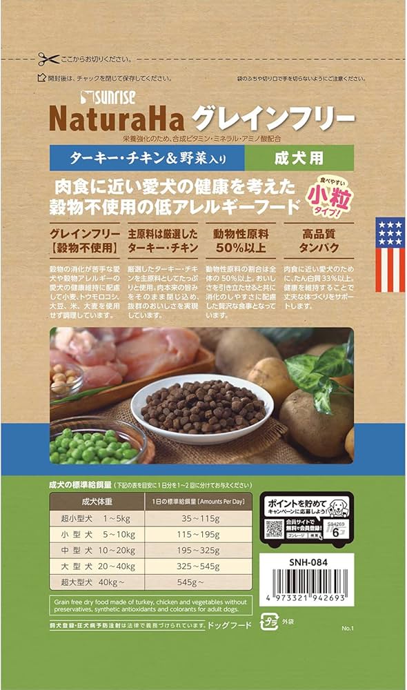 Amazon.co.jp: サンライズ ナチュラハ グレインフリー ドッグフード