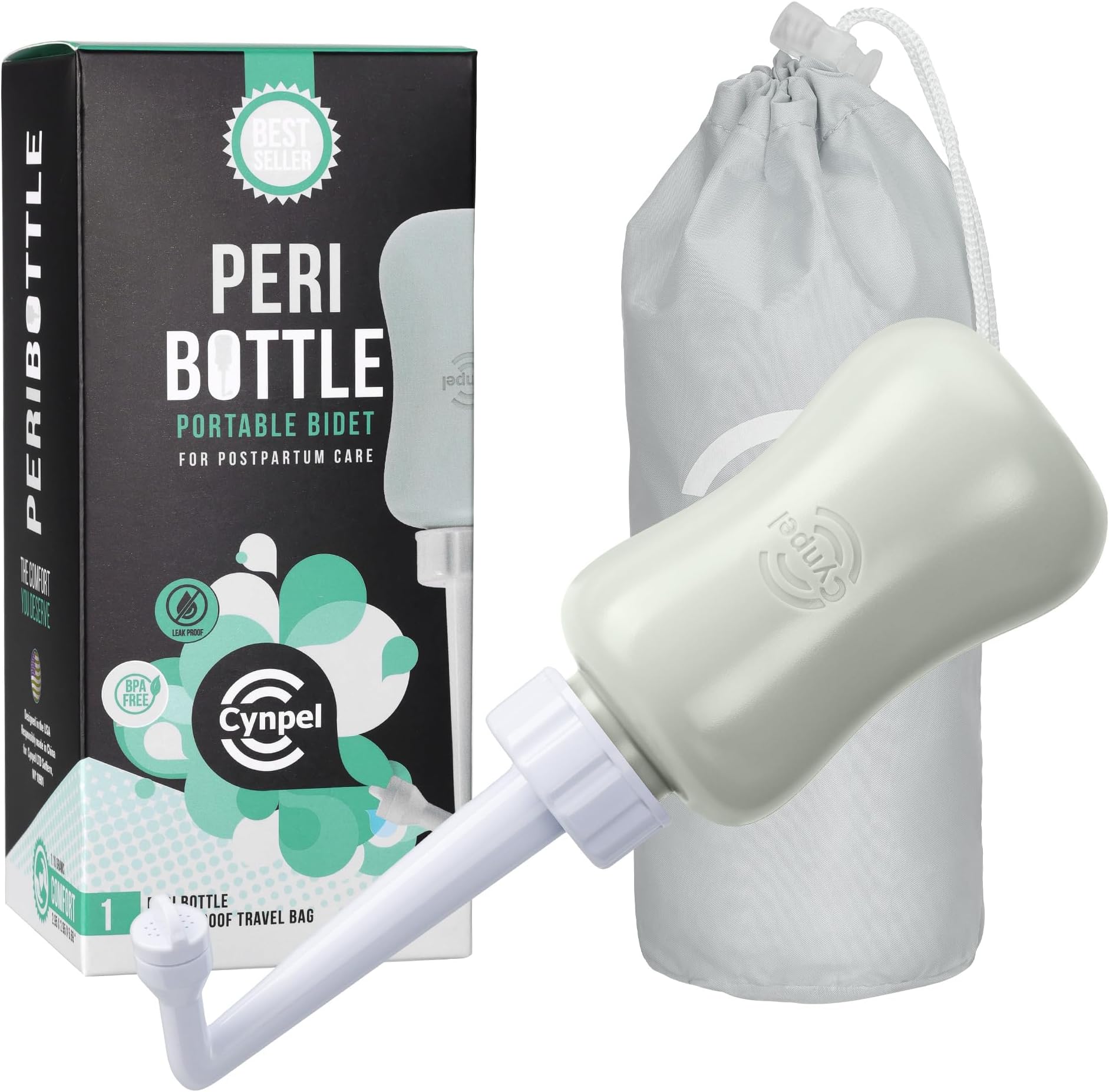 Portable Bidet Bottle - Portable Bidet Sprayer for Travel - Post Partum Essentials - 350ml Peri Bottle Postpartum Care - Hand Held Spray for Women Baby - Perineal Wash