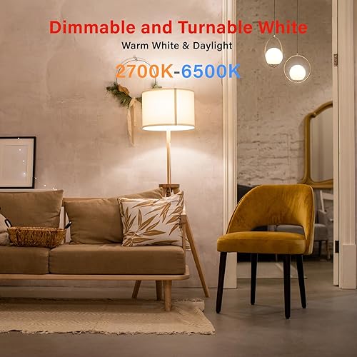 Vista 4 de Sengled Bombillas inteligentes de modo dual con control remoto y aplicación, bombillas LED 2700K-6500K regulables, bombillas de control remoto