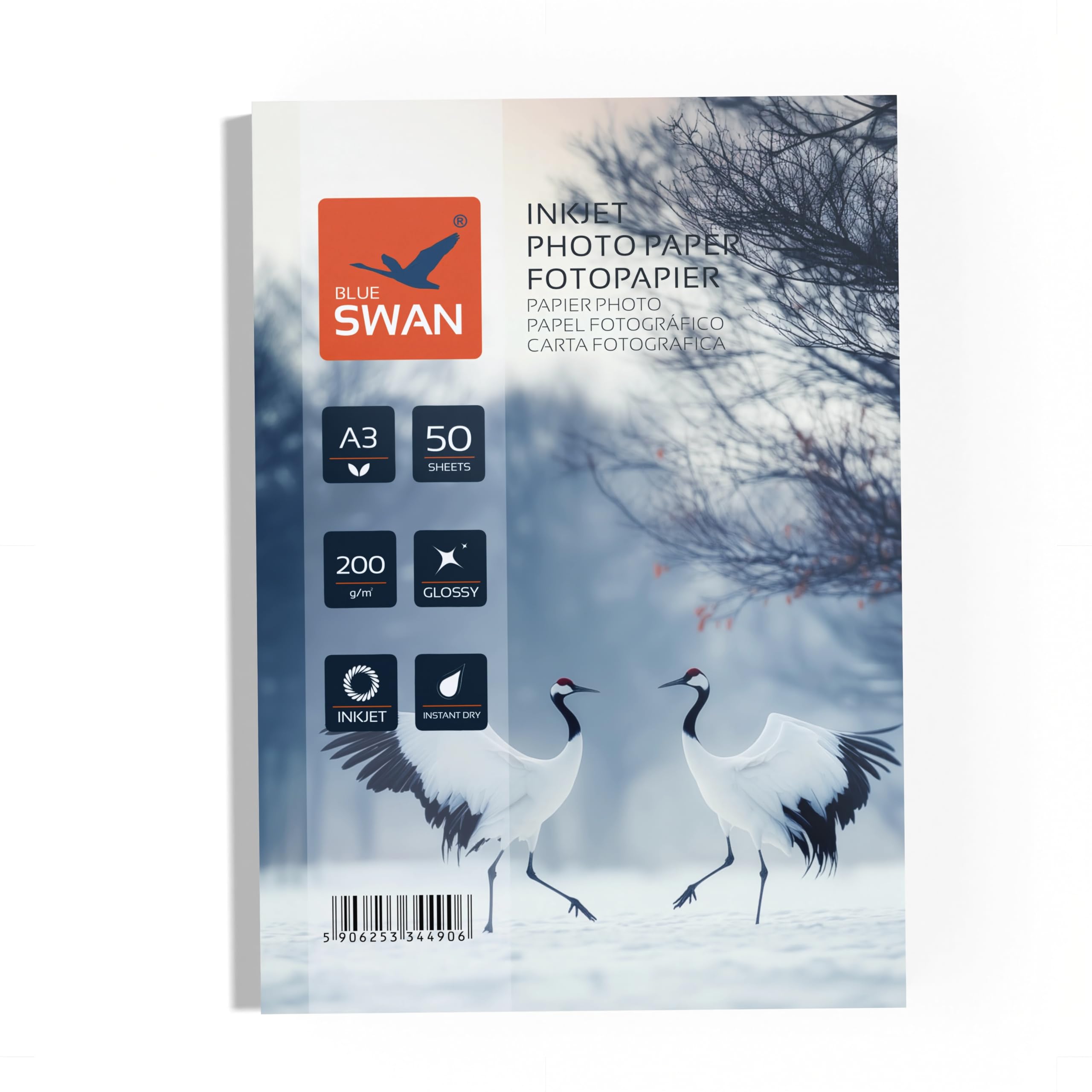 BLUE SWAN Carta Fotografica Lucida A3 200 g/m² 50 Fogli 297 × 420 mm