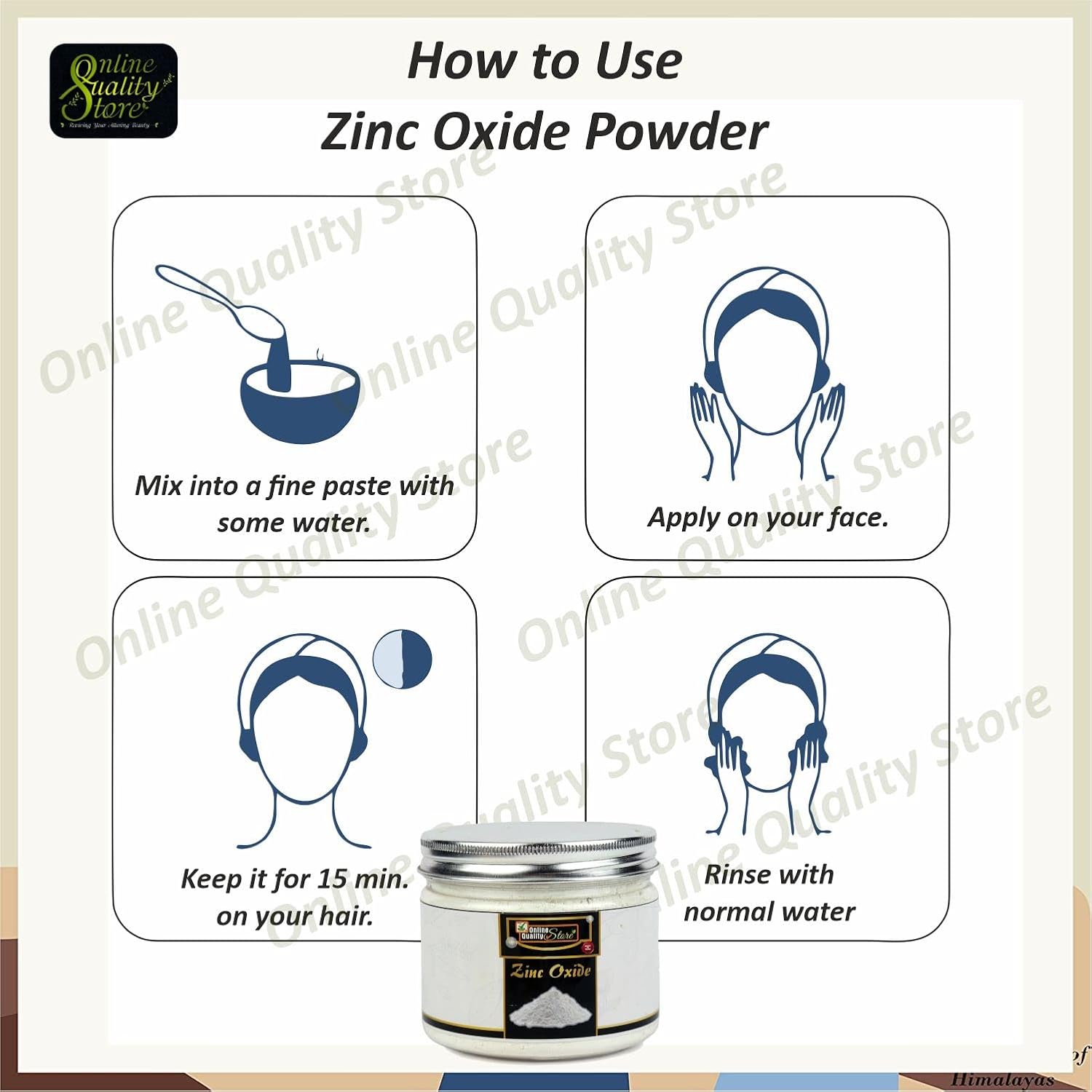 Online Quality Store Zinc Oxide Powder (Face Pack, Skin Care), 150g 6 715R6FtZPjL. SL1500