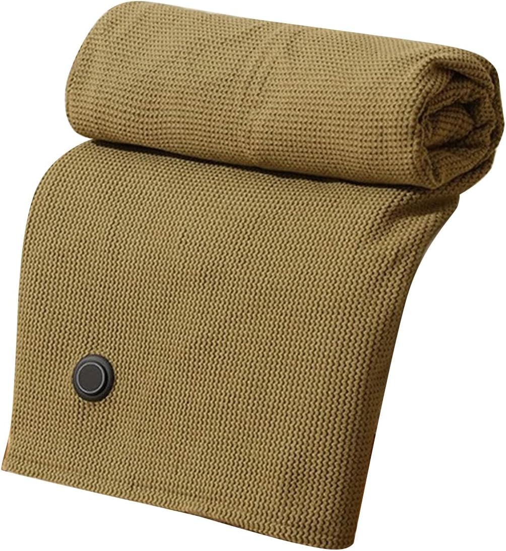 Portable Heated Blanket Shawl Wrap for Women USB Electric Heating Blanket 60×31 Inch Rapid Warm Wearable Electric Shawl for Home Travel Camping (Green)