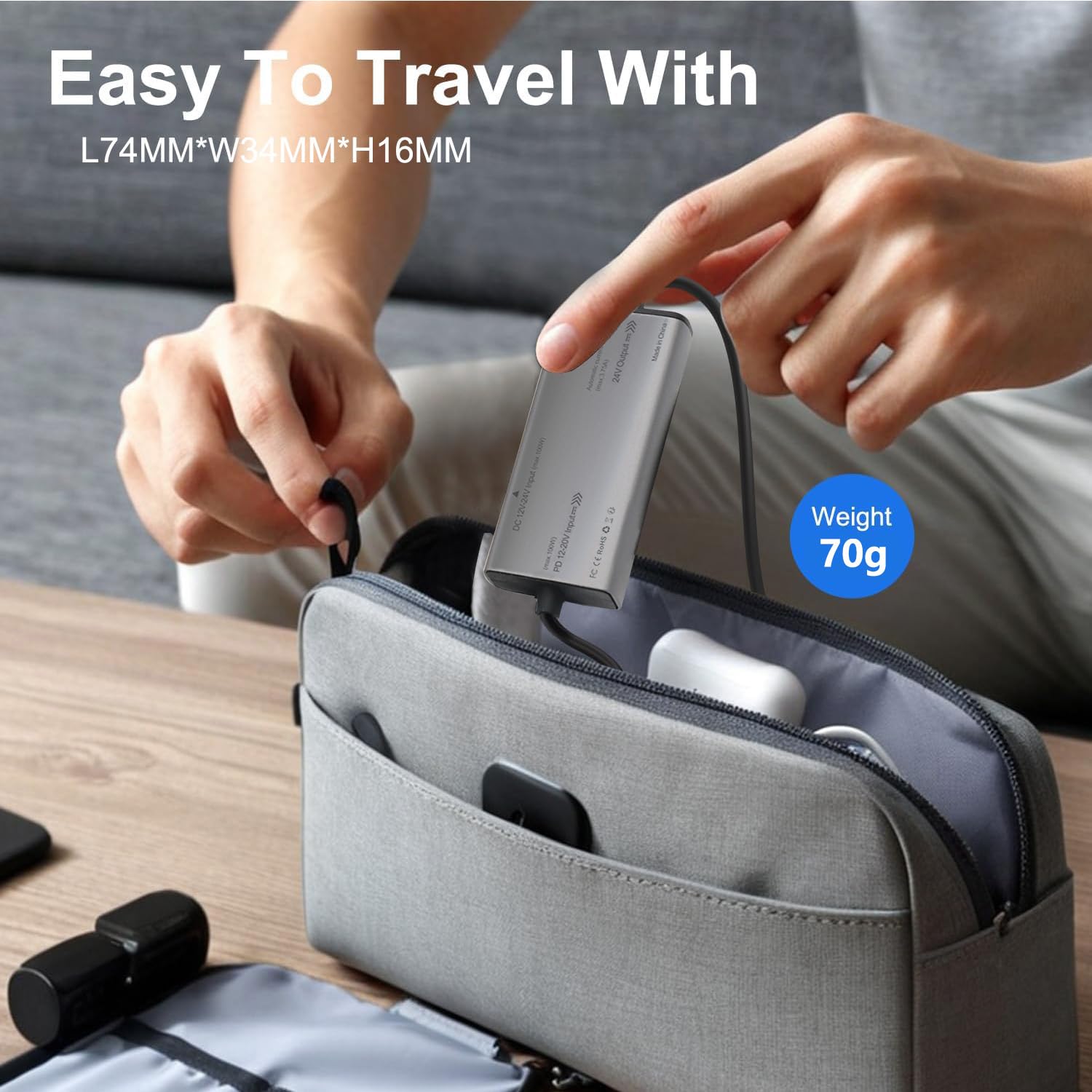 STAIGO USB-C AirMini PD kabel zasilający do AirSense 11/S11/Airmini/AutoSet/Elite/CPAP AirSense 11 przetwornik prądu stałego