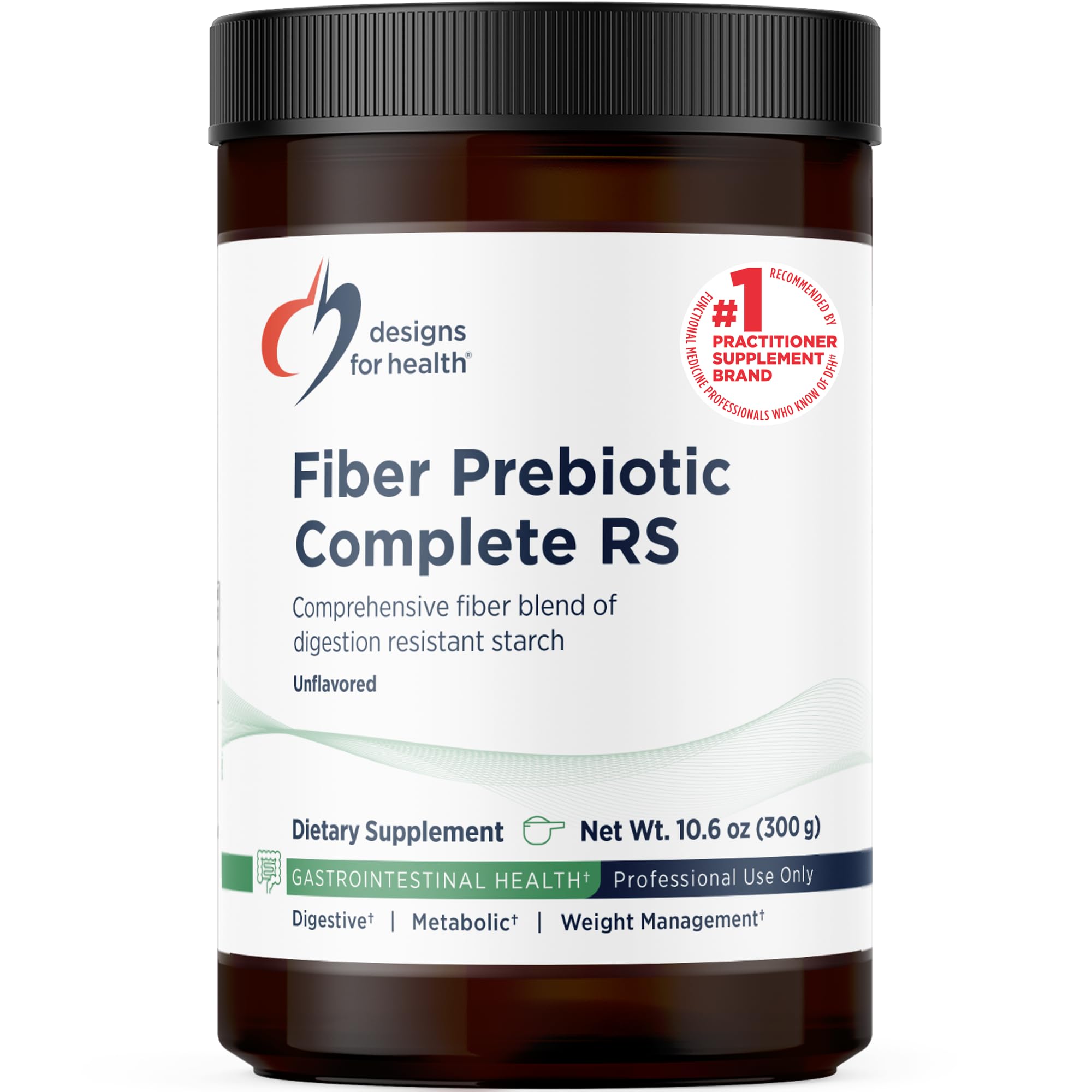 Designs for Health PaleoFiber RS - Fiber Supplement Powder with Resistant Starch - Organic Green Banana Flour + Organic Potato Starch Powder, Non-GMO + Unflavored (30 Servings / 300g)