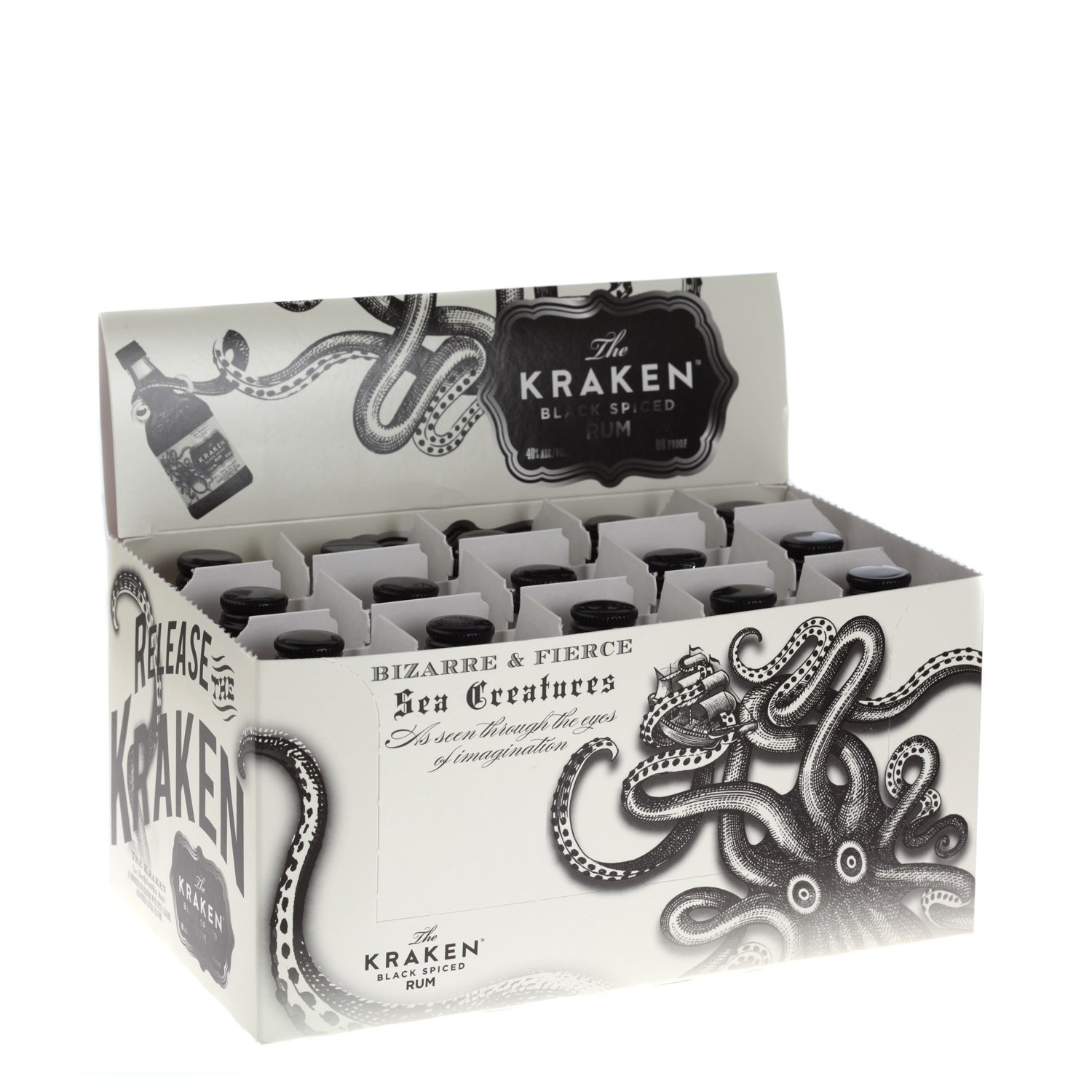 The Kraken Black Spiced Rum 5cl Miniature - 15 Pack