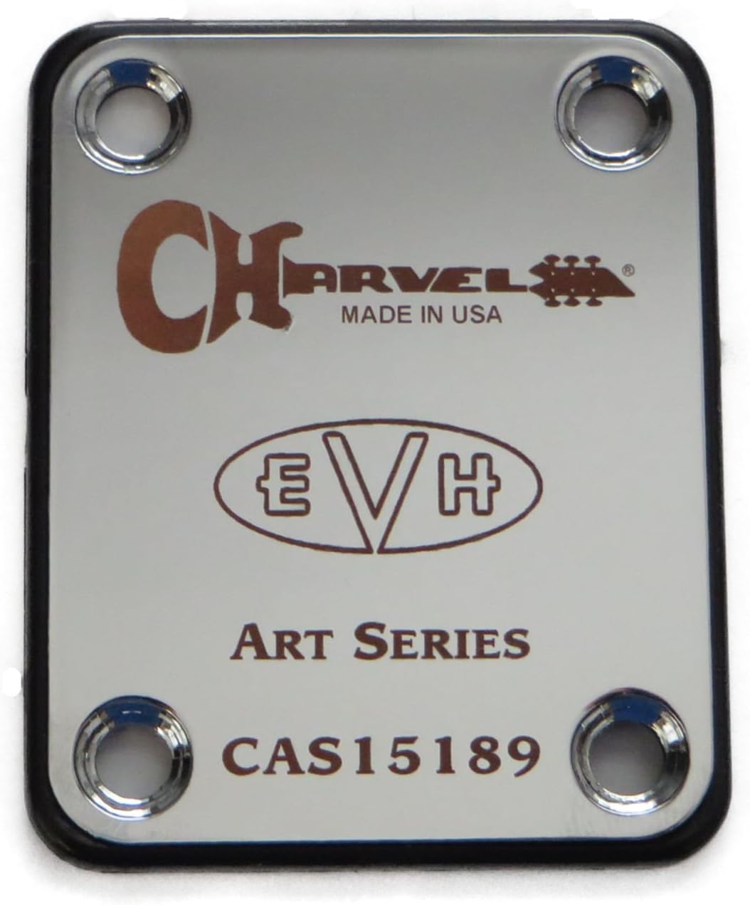 Charvel EVH Art Series Tribute Guitar Neck Plate - Silver Custom Engraved