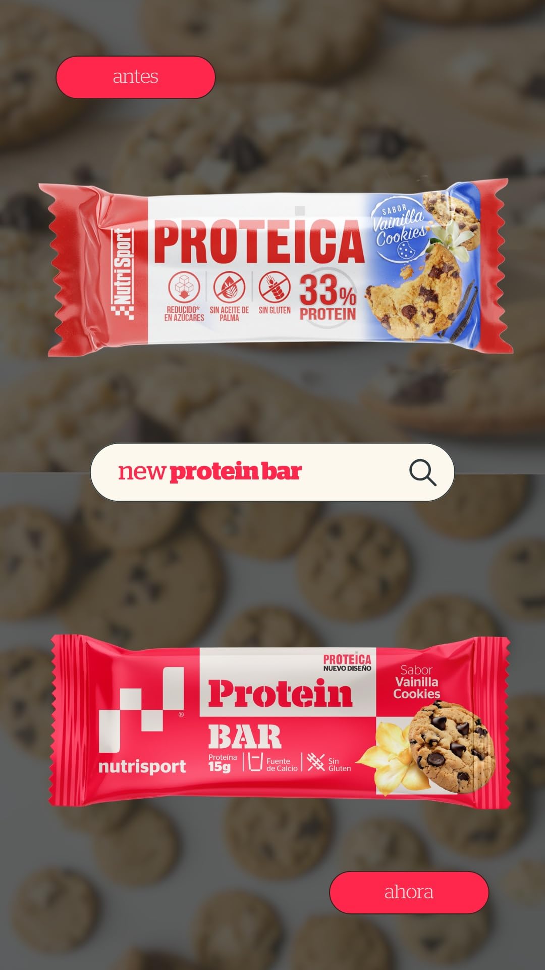 NUTRISPORT Barrita Proteica | Complemento Alimenticio | Alto Contenido en Proteínas | Suplemento para Deportistas | Sabor Plátano | 24 unidades