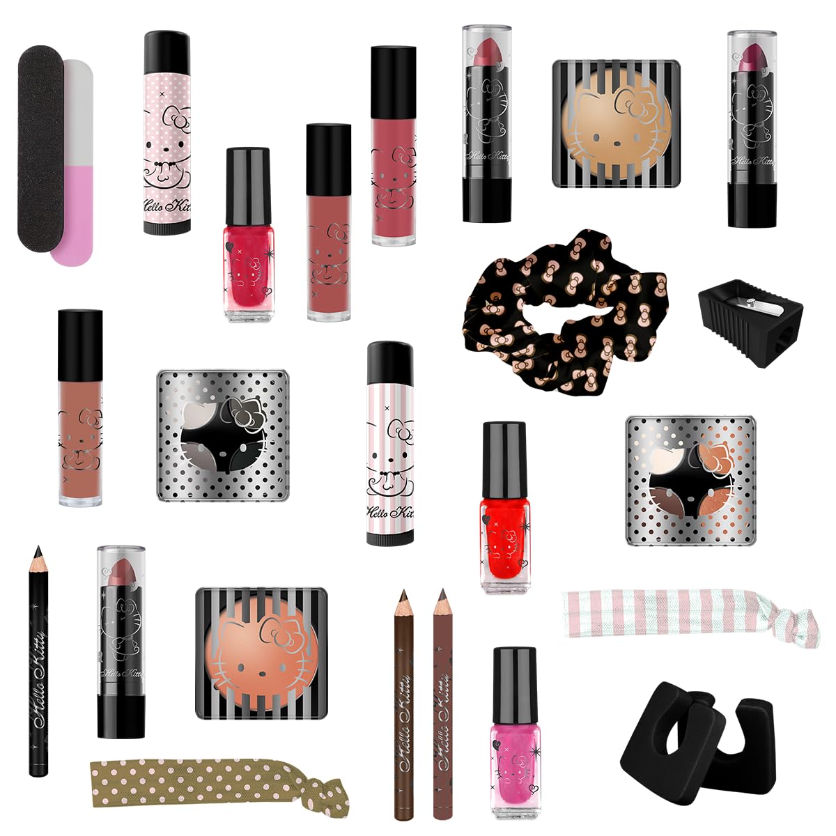 Hello Kitty Make-up Adventskalender, Weihnachten, 24 Beauty-Überraschungen, Rosa mit Goldakzenten