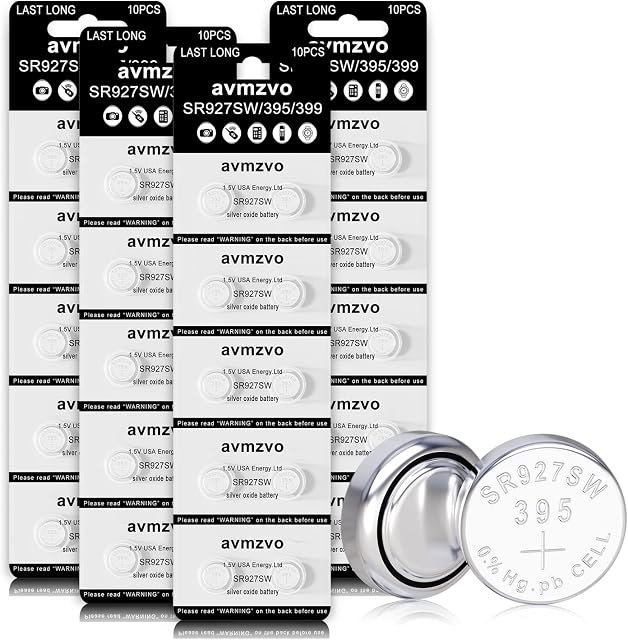 Avmzvo LR927 odpowiada SR927SW bateria 395 399 AG7 bateria do zegarka 1,5 V bateria guzikowa 40 sztuk