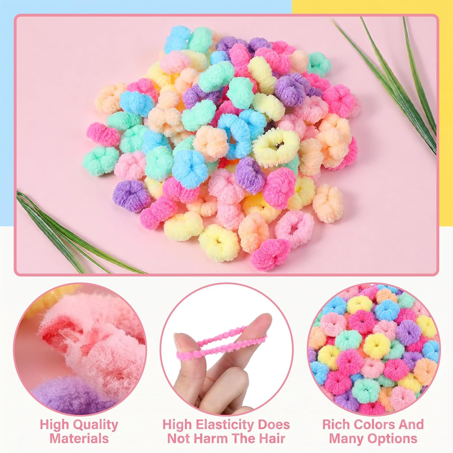 100Pcs Small Dog Hair Ties with 20Pcs Pupy Bone Cute Hair Clips image 5
