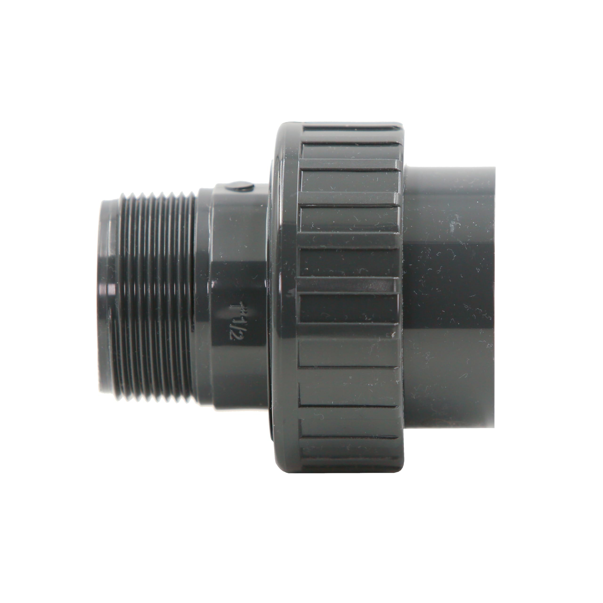HAF 10x PVC Fittings Verschraubung mit 50mm x 1 1/2" | Klebemuffe x Außengewinde | Adapter aus grauem PVC | PN16 für Rohr, Poolfitting, Schwimmbad, Poolverrohrung, Druckleitung, Rohrleitung & Teich