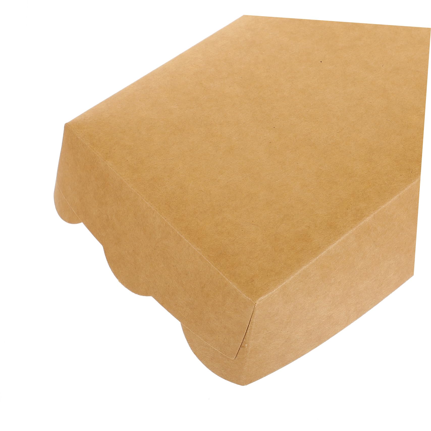 Amosfun Scatola da Asporto a Barca in Carta Kraft 100 Pezzi | Antigrasso, Apertura Superiore, per Patatine e Popcorn, Picnic e Feste, Adatta al Microonde
