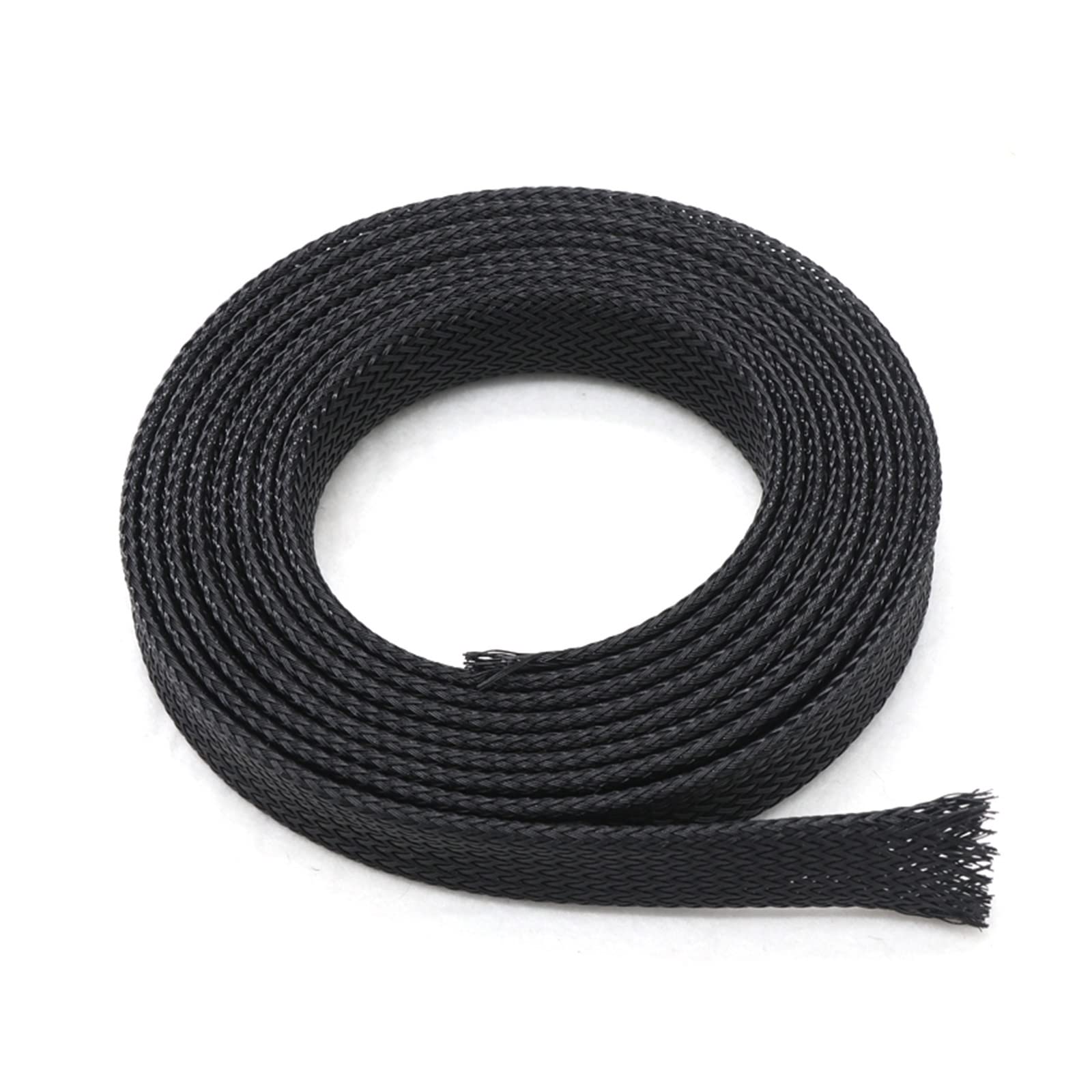 1/5/10M Gaine tressée Noire diamètre 1~100mm Manchon de Protection de câble isolé Tube en Nylon Ignifuge Leisurely (Color : 10 Meters, Size : 90mm)