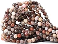 Vista 62 de 60 cuentas redondas sueltas de piedra dálmata natural de 0.236 pulgadas (0.236 in) para hacer joyas, hallazgos de bricolaje, 1 hebra de 15 pulgadas