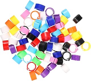 POPETPOP 100 Pçs Pombo-Correio Tornozeleira Acessórios Para Pintinhos Anéis De Identificação De Pássaros Faixas De Pé De Pombo Anel De Perna Anel De Pombo Anéis Multicoloridos Anéis De