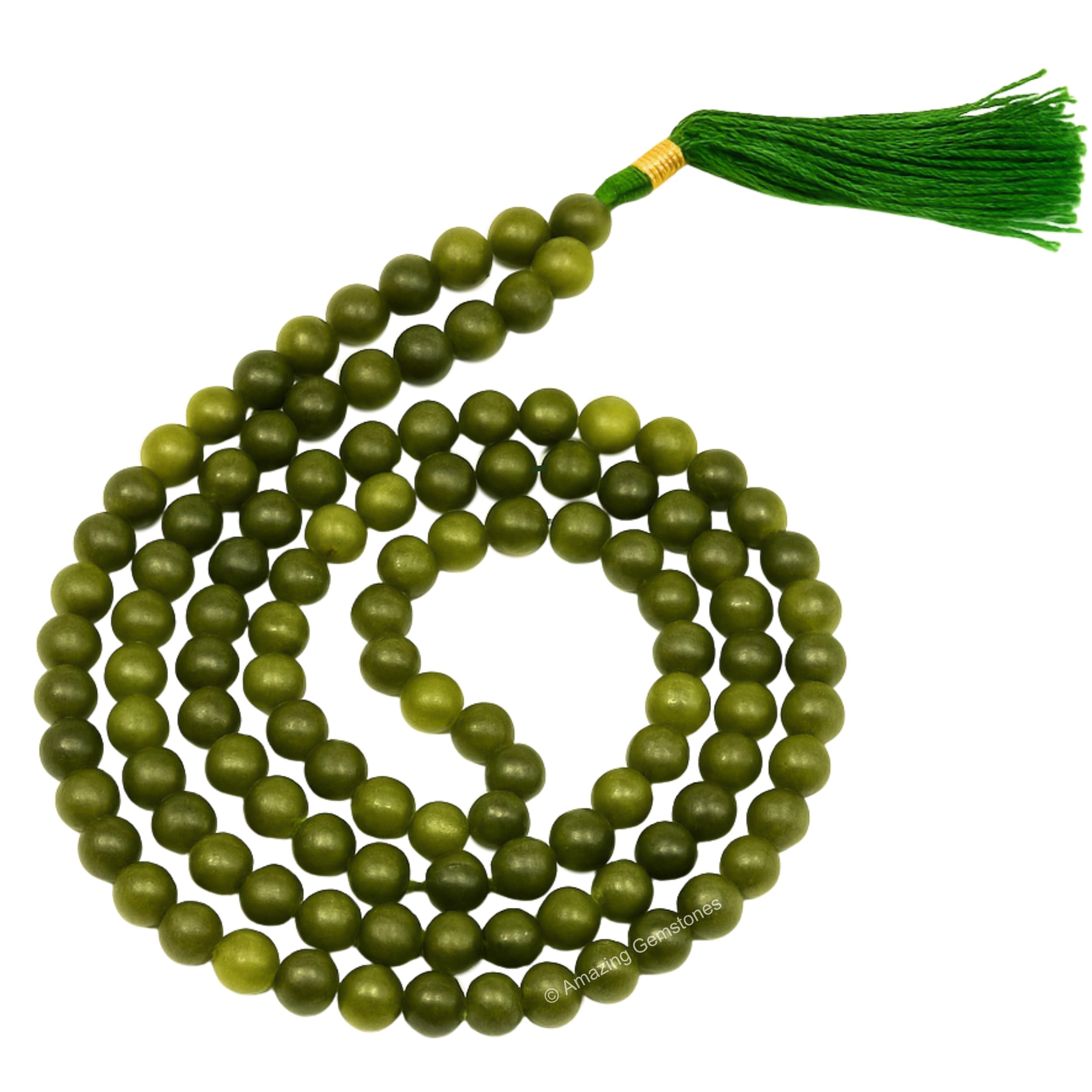 Amazing Gemstone Japa Mala 108 Prayer Beads Necklace and Wrist Mala Bracelet for Meditation