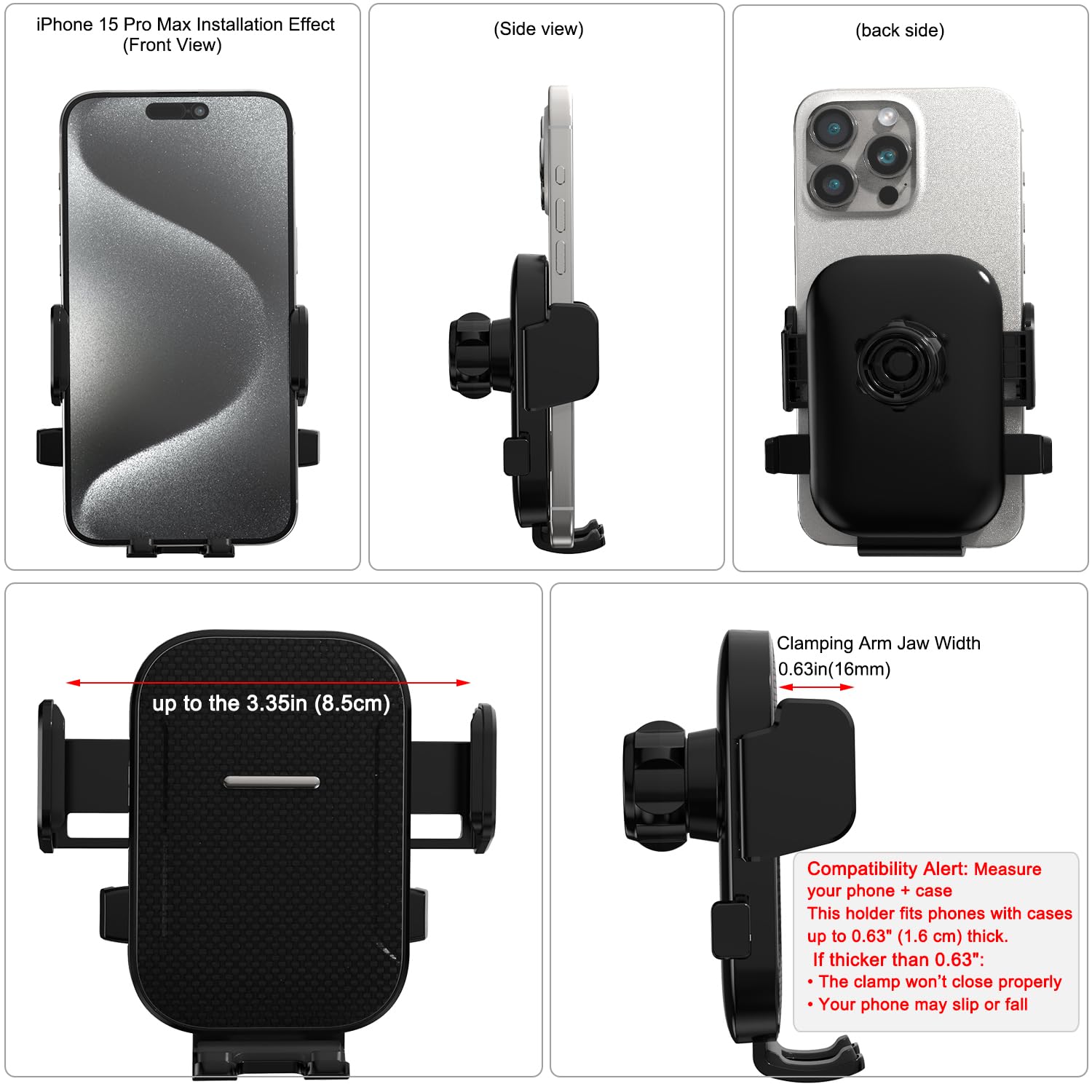 Soporte de teléfono para Tesla Model ajustable, soporte de teléfono Tesla para modelo 3 y modelo Y, pantalla de consola central para instalar un soporte de teléfono celular, soporte de