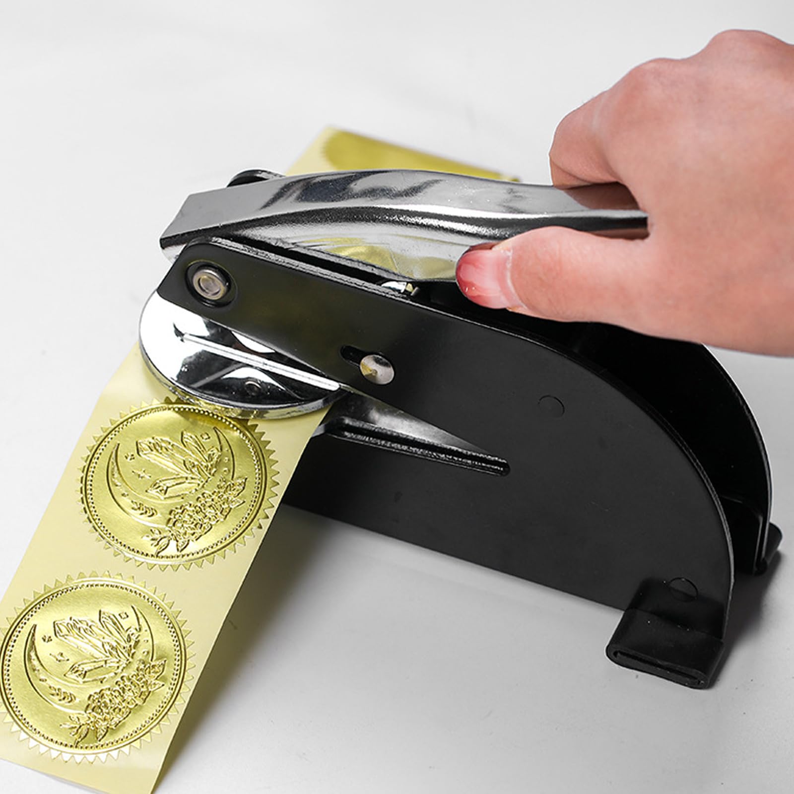 Rostfreier Handprägestempel für Bastelprojekte und Bürodokumente mit Build Telecommute Stamp