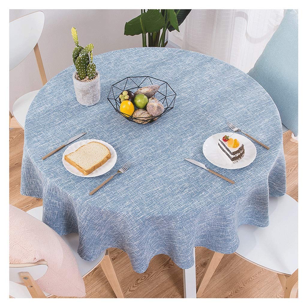 Nappe ronde 140cm coton et lin facile à nettoyer