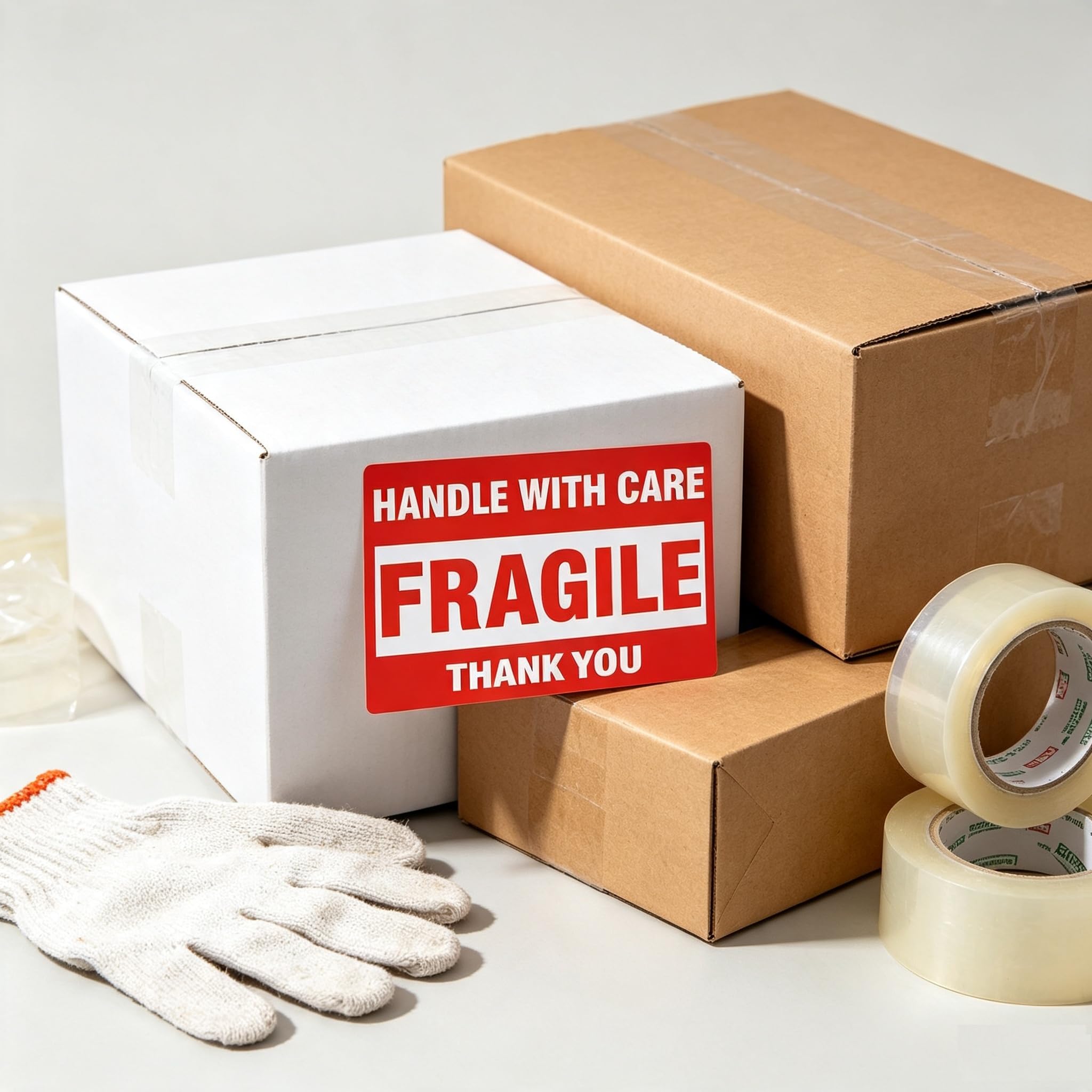Étiquettes Rouge Fragile, Autocollants Avertissement Colis