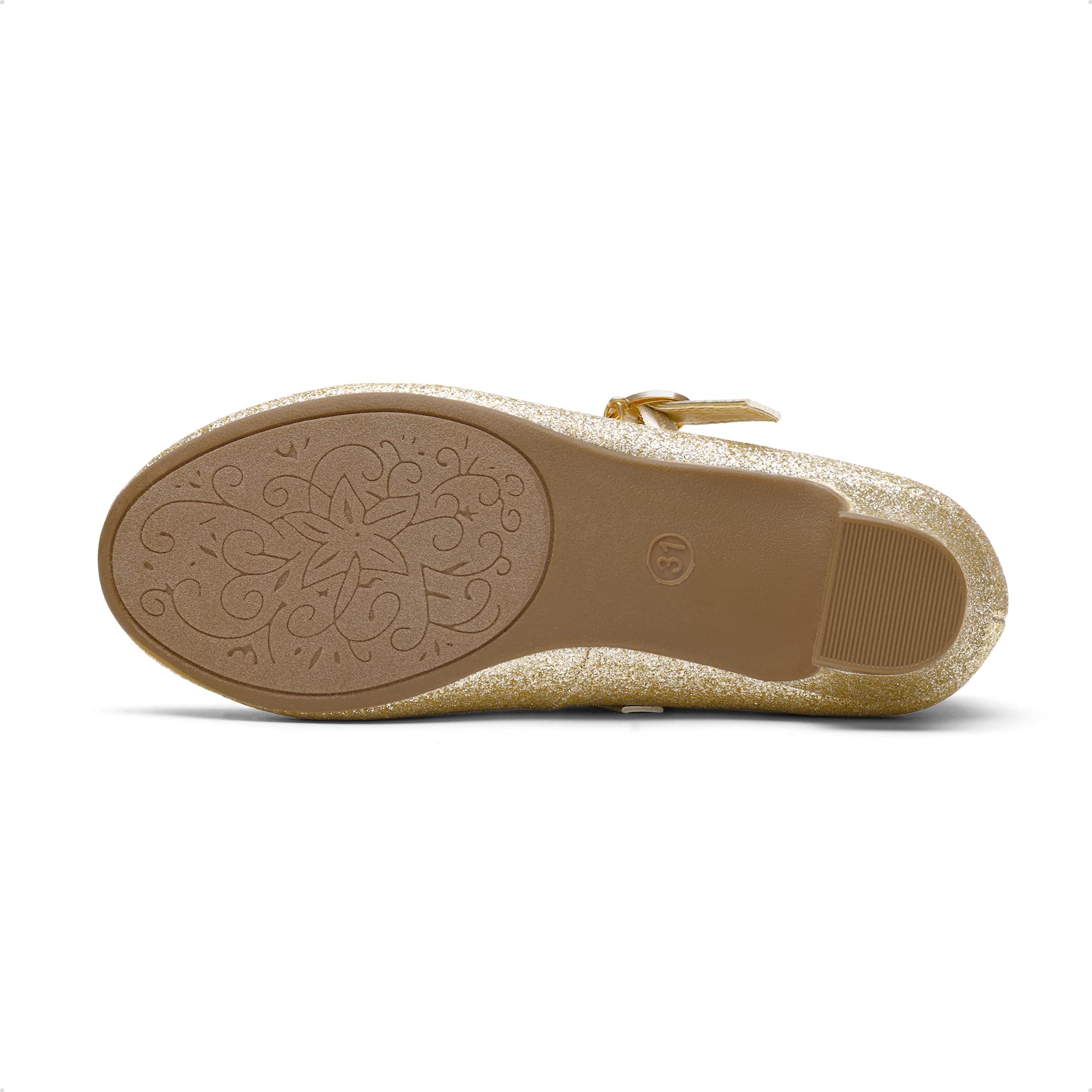 DREAM PAIRS Kids Bailarinas Niña Zapatos de Vestir de Tacón Cómodos para Fiesta Ballet Flats Chicas Princesa Brillante KFL219