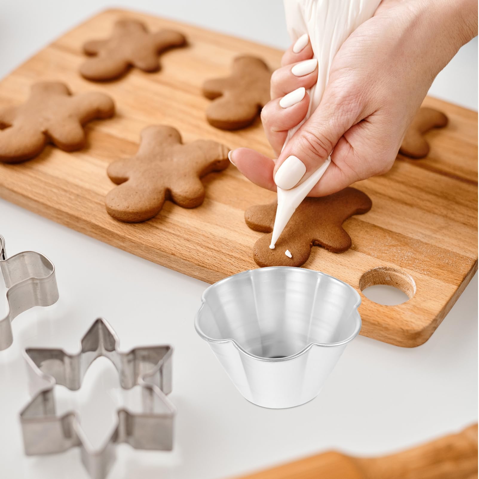 Moldes De Pastel De Aluminio Moldes Para Tartas Y Postres Antiadherentes Y Prácticos Para Pudding Y Muffins 6 Piezas X 5