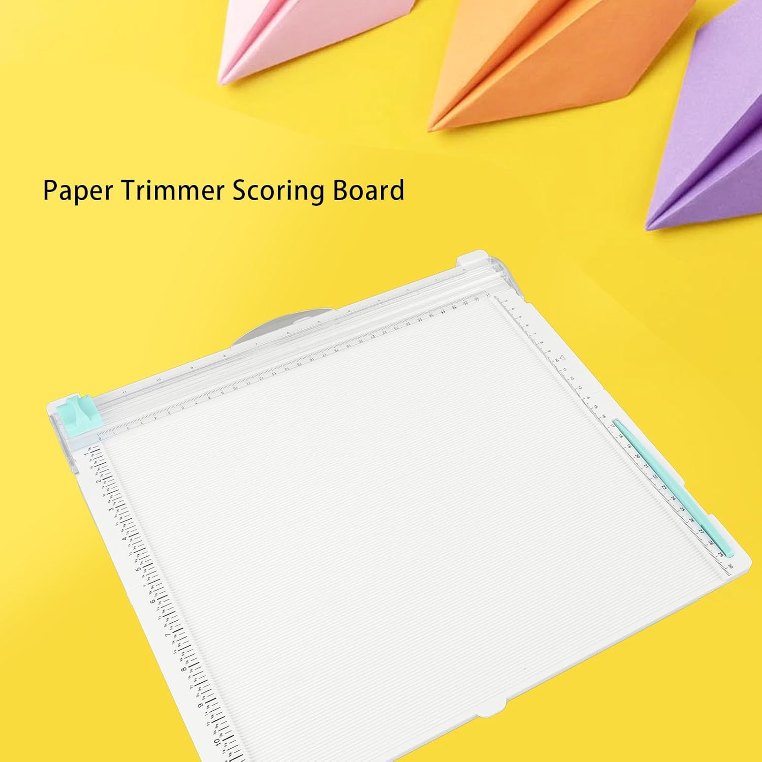 Paper Trimmer Scoring Board, 36x34cm Craft Paper Cutter and Folding Scorer, Paper Trim Cutter Score Board Scoring Tool for Making Scrapbooking, crad, Coupons and Photo