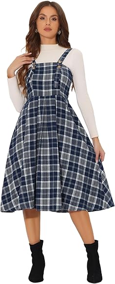 Latzkleid kariert damen Clearance