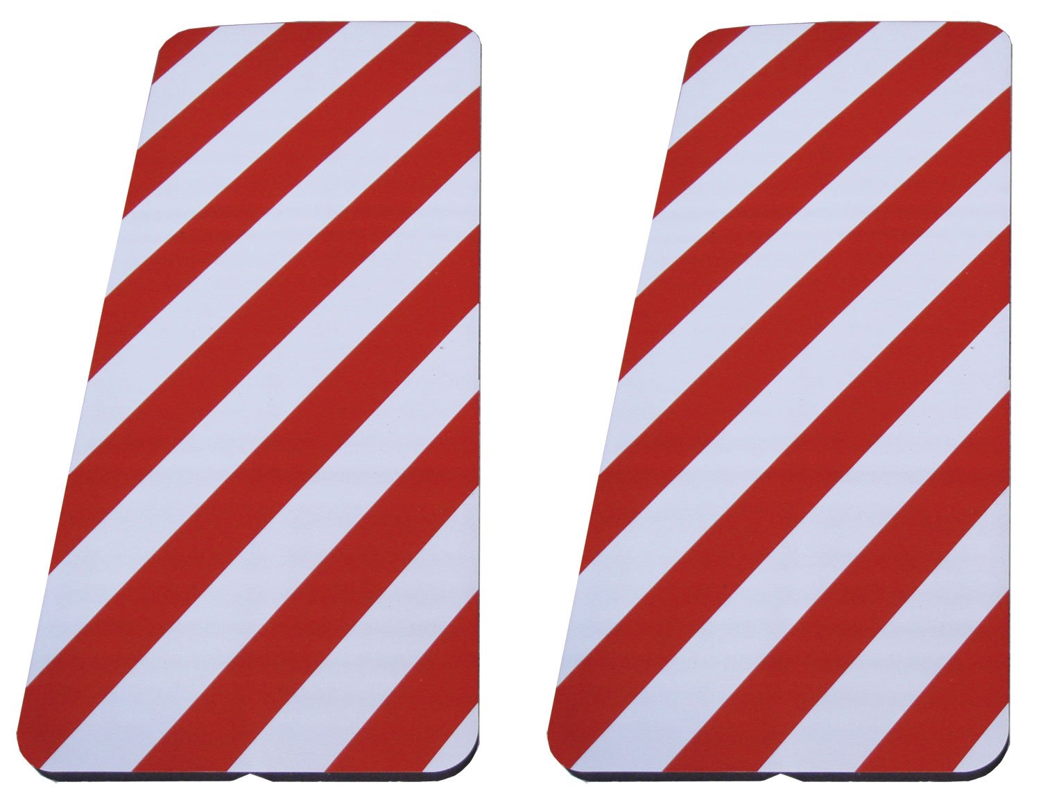 ADO - 2 Protectores De Espuma Antigolpes y Antiarañazos | Paragolpes de garaje (pared, columnas y esquinas) Rojo-blanco (30x70x2cm.) (Rojo/Blanco)