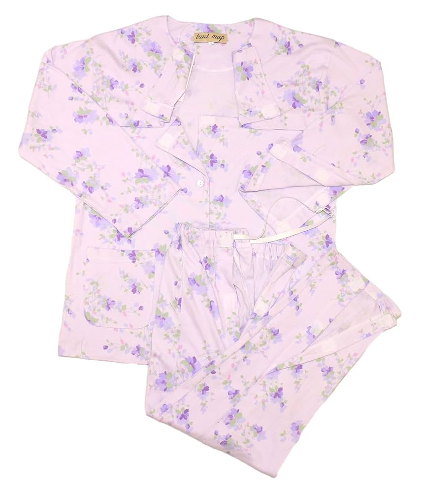 trust map 介護用パジャマ Mサイズ 花柄 3枚 trust map 介護用